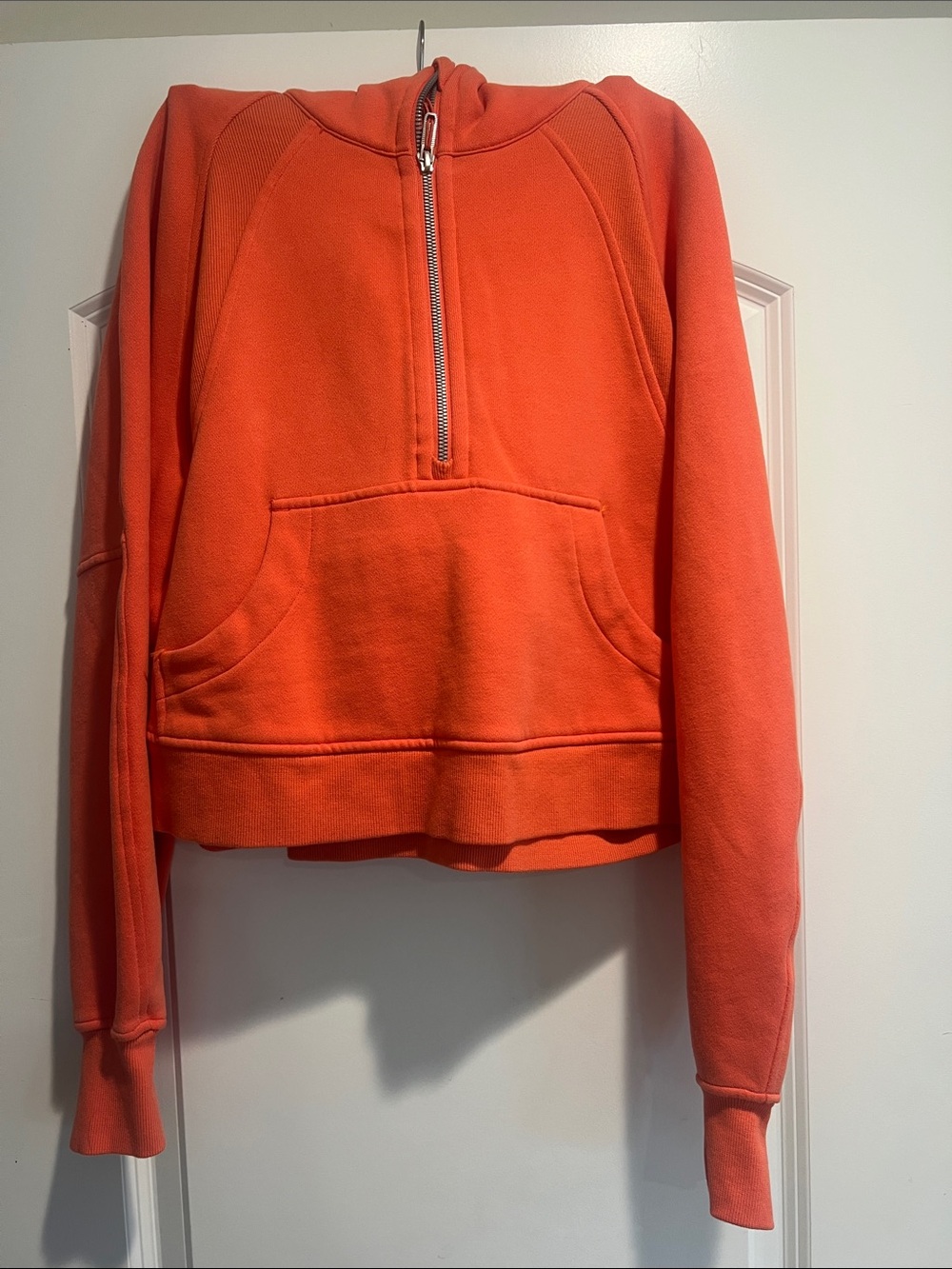 Like new lululemon athletica Orange Half-Zip hoodie